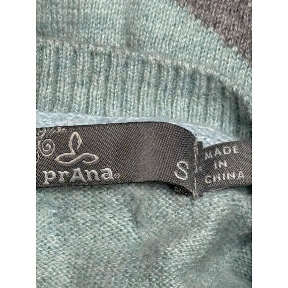 Prana Merino Wool Cotton Women's S Color Block Crewneck Sweater Long Sleeve - Picture 7 of 9
